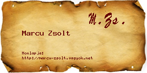 Marcu Zsolt névjegykártya